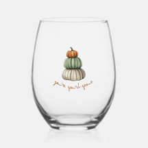 Ditt är Gourd-Geous Pumpkin Stack vin-glas