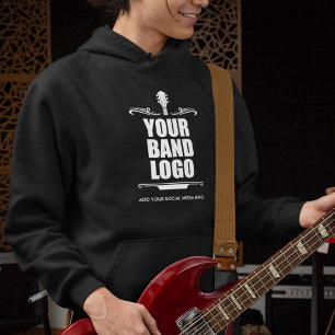 Ditt band-Logotyp - välj Färg Hoodie