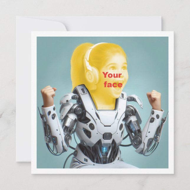 Ditt barn som superhjälte, anpassad superhjältekor kort (Framsida)