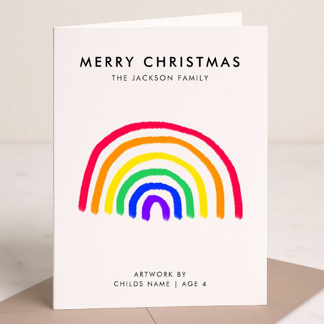 Ditt barns egen teckning | Kids Teckning jul Helgkort (Skapare uppladdad)