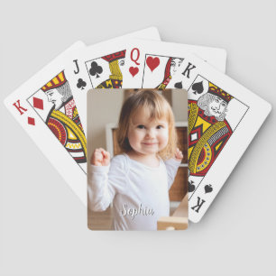 Ditt barns foto och skript Namn Casinokort