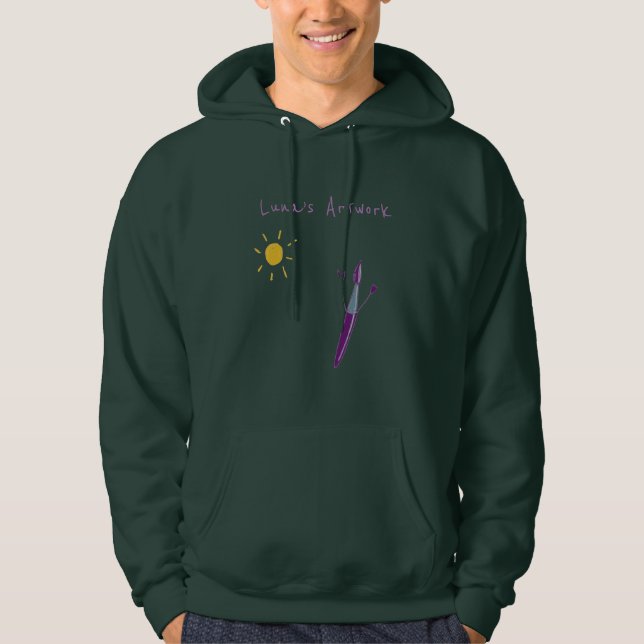 Ditt barns konst på en herr  hoodie (Framsida)