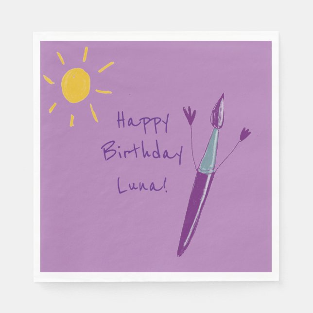 Ditt barns konst Party Pappersservett (Framsidan)