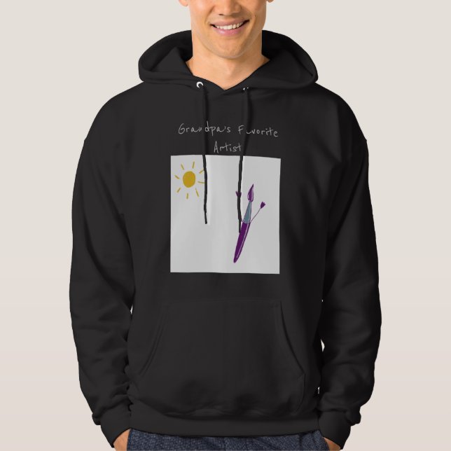 Ditt barns konstverk på en hoodie (Framsida)