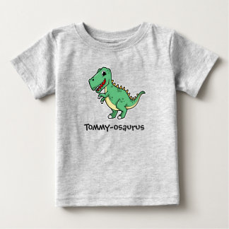 Ditt barns Namn-Dinosaur-design - båttrafik T Shirt