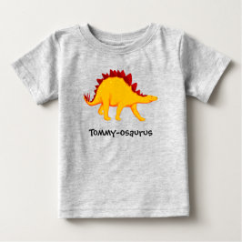 Ditt barns Namn-Dinosaur-design - båttrafik T Shirt