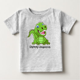 Ditt barns Namn-Lycklig-Baby T-Rex-doktor T Shirt