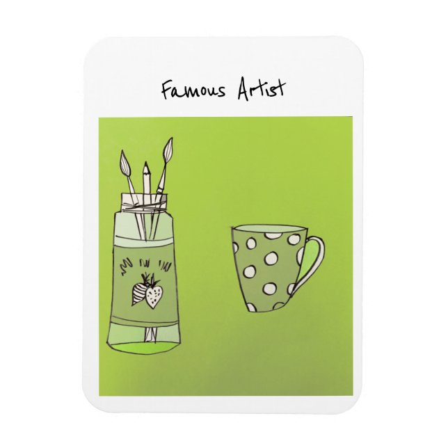 Ditt barns teckning på ett flexibelt fotomagnet magnet (Vertikal)