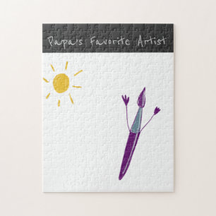 Ditt barns teckning på ett pussel