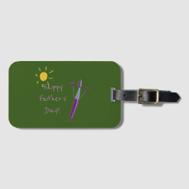 Ditt barns teckningar för Pappa Bagagebricka