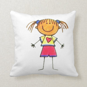 Ditt barns teckningar på en Dekorativ kudde