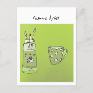 Ditt barns teckningar på ett vykort