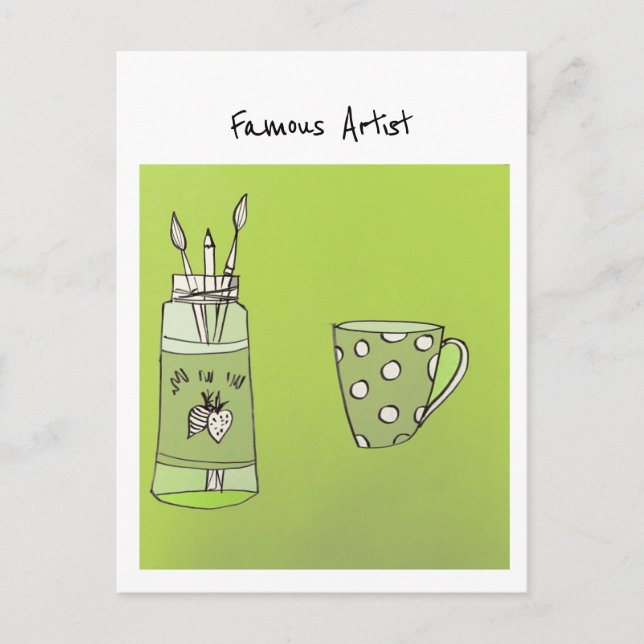 Ditt barns teckningar på ett vykort (Framsida)