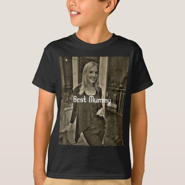 Ditt beställnings- foto tee shirt (Framsida)