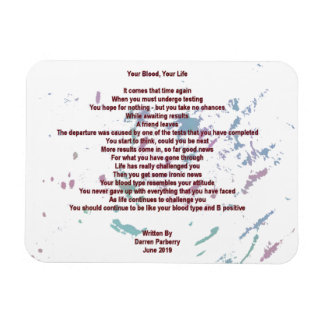 Ditt blod, ditt liv 7 cm x 10 cm flexibelt magnet