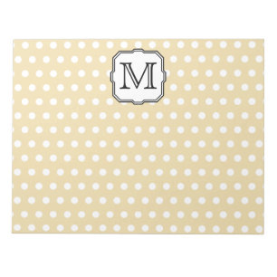 Ditt brev. Beställnings- Monogram. Beige Anteckningsblock