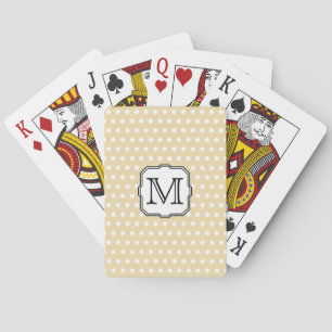 Ditt brev. Beställnings- Monogram. Beige Casinokort