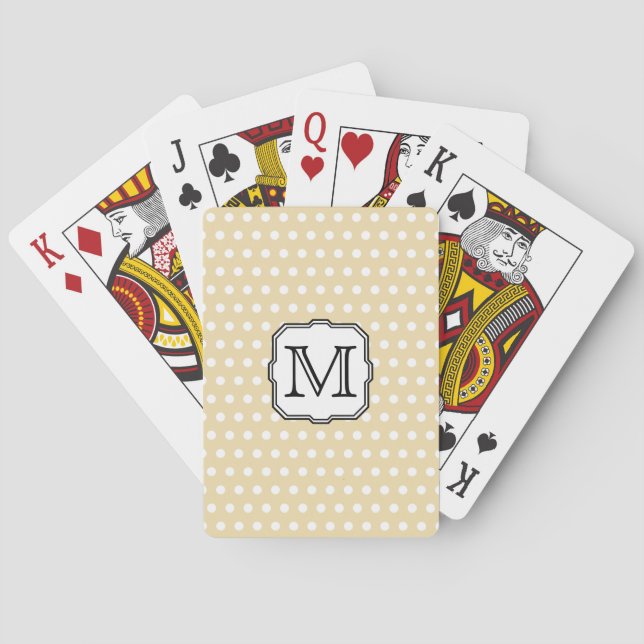 Ditt brev. Beställnings- Monogram. Beige Casinokort (Baksidan)