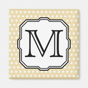 Ditt brev. Beställnings- Monogram. Beige Magnet