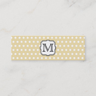 Ditt brev. Beställnings- Monogram. Beige Mini Visitkort