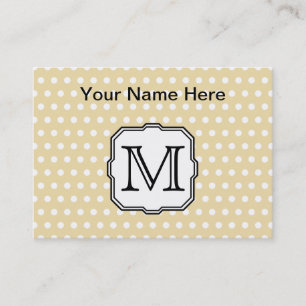 Ditt brev. Beställnings- Monogram. Beige Visitkort