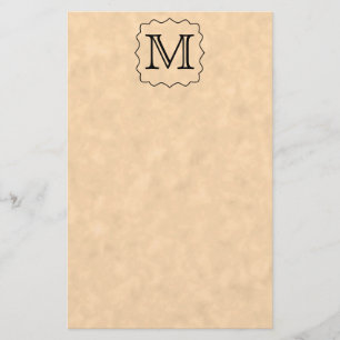 Ditt brev. Beställnings- Monogram. Svart & Brevpapper