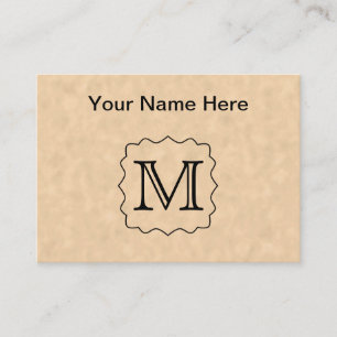 Ditt brev. Beställnings- Monogram. Svart & Visitkort