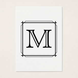 Ditt brev. Beställnings- Monogram. Svartvitt Visitkort