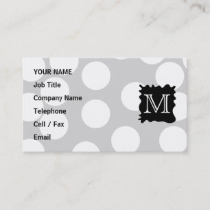 Ditt brev, Monogram. Pricker med svarten Splat. Visitkort