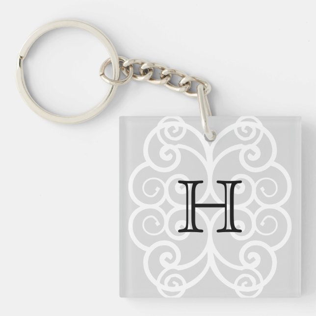 Ditt brev. Svarten/vit virvlar runt monogramen. (Framsidan)