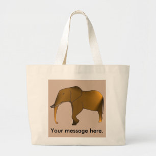 Ditt budskap Modern Elephant Tote bags Jumbo Tygkasse