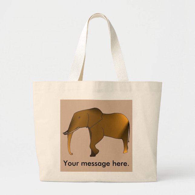 Ditt budskap Modern Elephant Tote bags Jumbo Tygkasse (Framsidan)