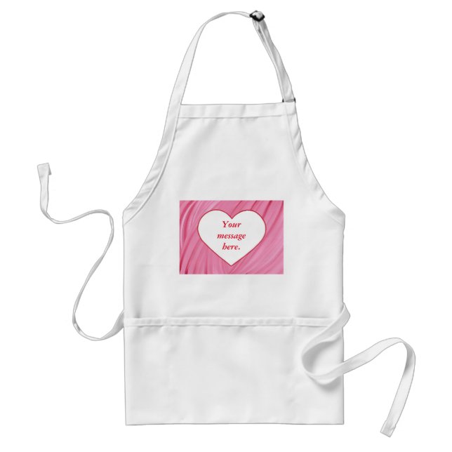 Ditt budskap Vita hjärtröda bländar Aprons Förkläde (Framsidan)