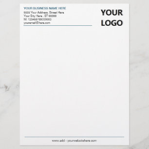 Ditt Business Logotyp Namn Adress Info Letterhead Brevhuvud