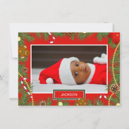 Ditt Cute Baby Photo Red Ram-julkort