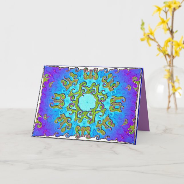 Ditt eget Designade mappningskort för Hälsning Kort (Gul blomma)