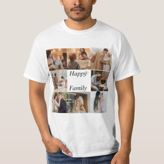 ditt eget familjefoto t shirt (Framsida)