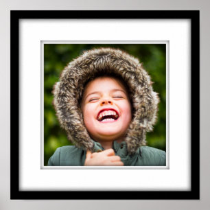 Ditt eget foto Poster kvadratiskt ramfärgat svart