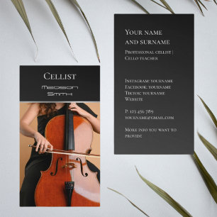Ditt eget fotocellist-Affärskort Visitkort