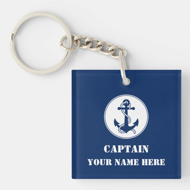 Ditt eget namn eller Båt Namn med Rope & Anchor (Framsidan)