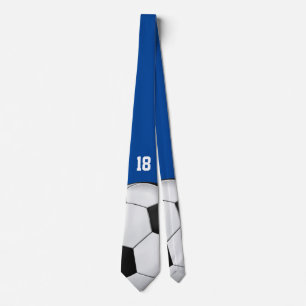 Ditt eget nummer  Fotbollsblått Slips