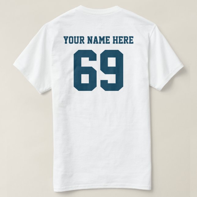 Ditt eget numrerar och namn tröja (Design baksida)