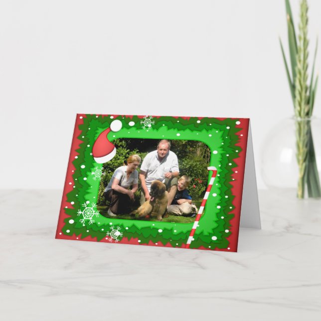Ditt egna foto i en julram! - helgkort (Framsida)