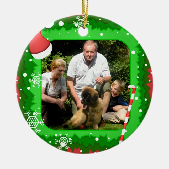 Ditt egna foto i en julram! - julgransprydnad keramik (Framsidan)