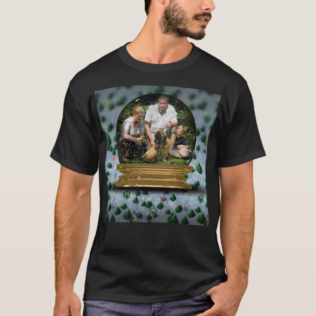 Ditt egna foto i en Snowglobe ram! - T-shirt (Framsida)
