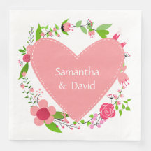 Ditt eller dina namn i pappra hjärtblöjor