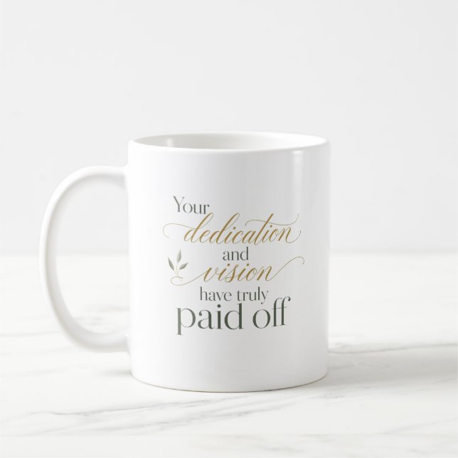 Ditt engagemang lönade sig Nytt jobb-meddelande Kaffemugg (Vänster)