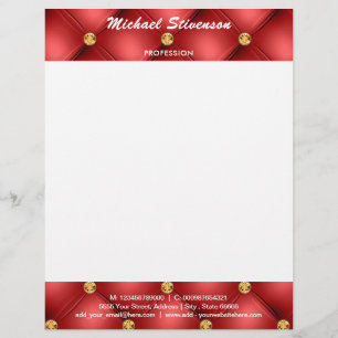 Ditt exempel på Red Guld Letterhead Brevhuvud