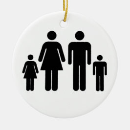 Ditt familjefoto på A Julgransprydnad Keramik