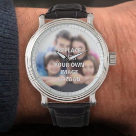 Ditt familjefoto på en vakt armbandsur